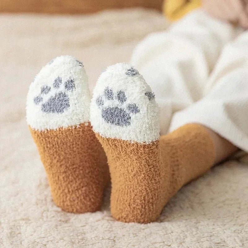 Calcetines de dibujos animados con huellas de gato PawPrints para mujer, algodón supremo suave y cómodo