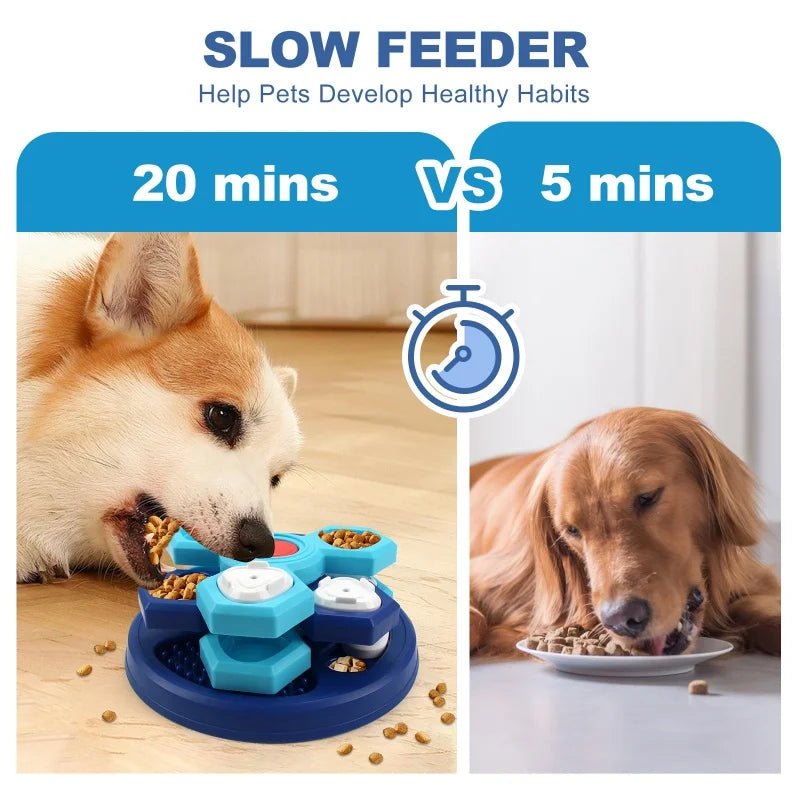 Interaktiver Flow-Trichter-Hundespielzeug-Futterspender für langsames Fressen und geistige Anregung