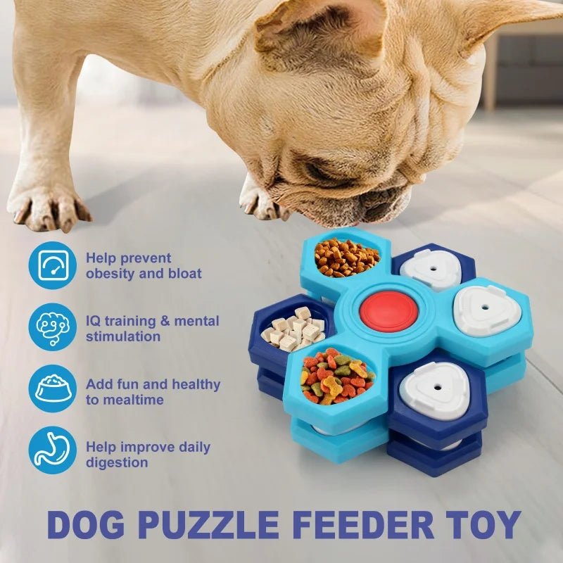 Interaktiver Flow-Trichter-Hundespielzeug-Futterspender für langsames Fressen und geistige Anregung