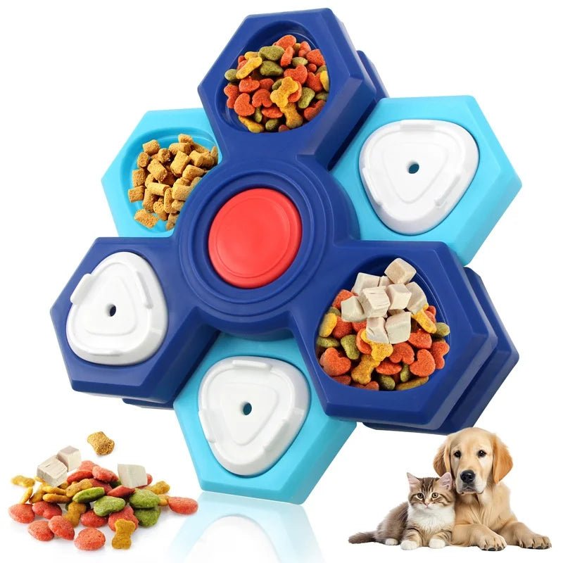 Interaktiver Flow-Trichter-Hundespielzeug-Futterspender für langsames Fressen und geistige Anregung