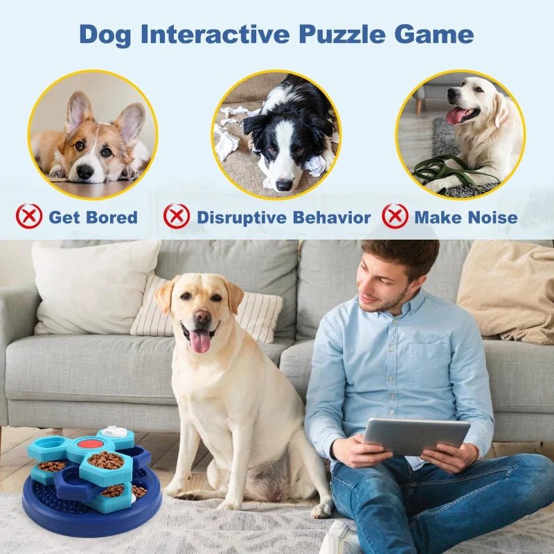 Interaktiver Flow-Trichter-Hundespielzeug-Futterspender für langsames Fressen und geistige Anregung