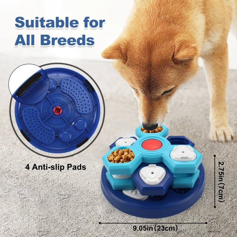 Interaktiver Flow-Trichter-Hundespielzeug-Futterspender für langsames Fressen und geistige Anregung
