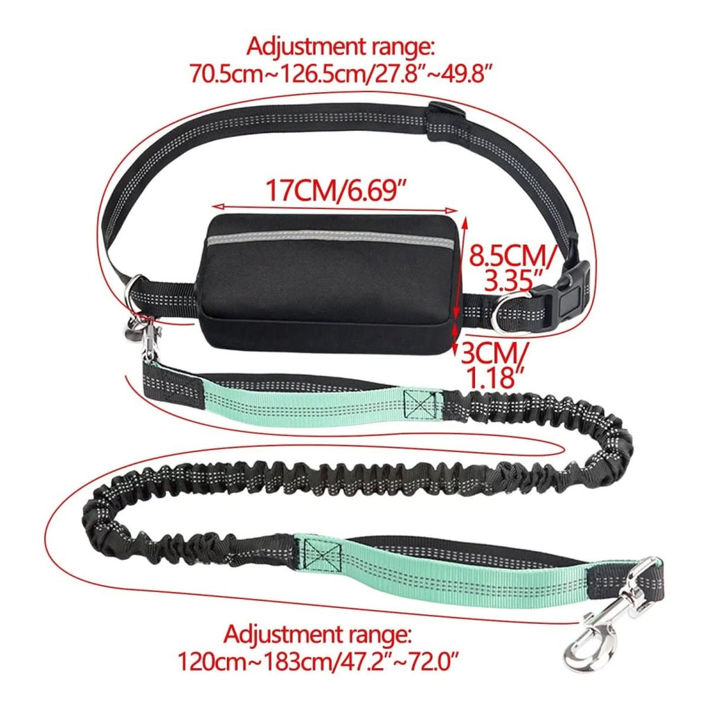NovaStride Comfort vadderat handsfree hundkoppel för träning och promenader