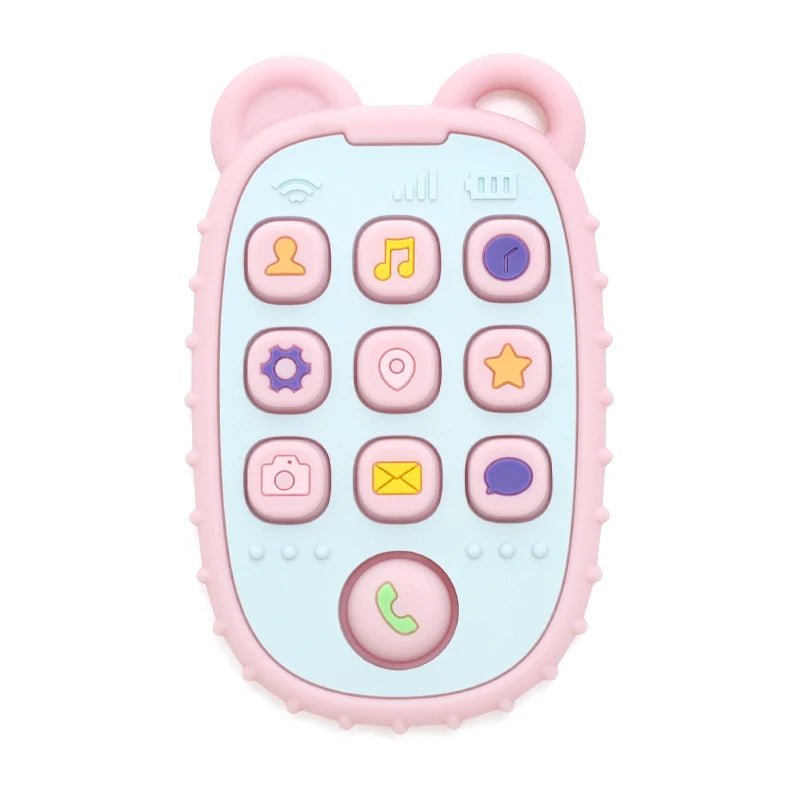 Móvil colgante NurtureNest con anillo de silicona para la dentición, para manos pequeñas, alivio suave para las encías