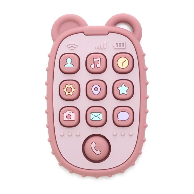 Móvil colgante NurtureNest con anillo de silicona para la dentición, para manos pequeñas, alivio suave para las encías