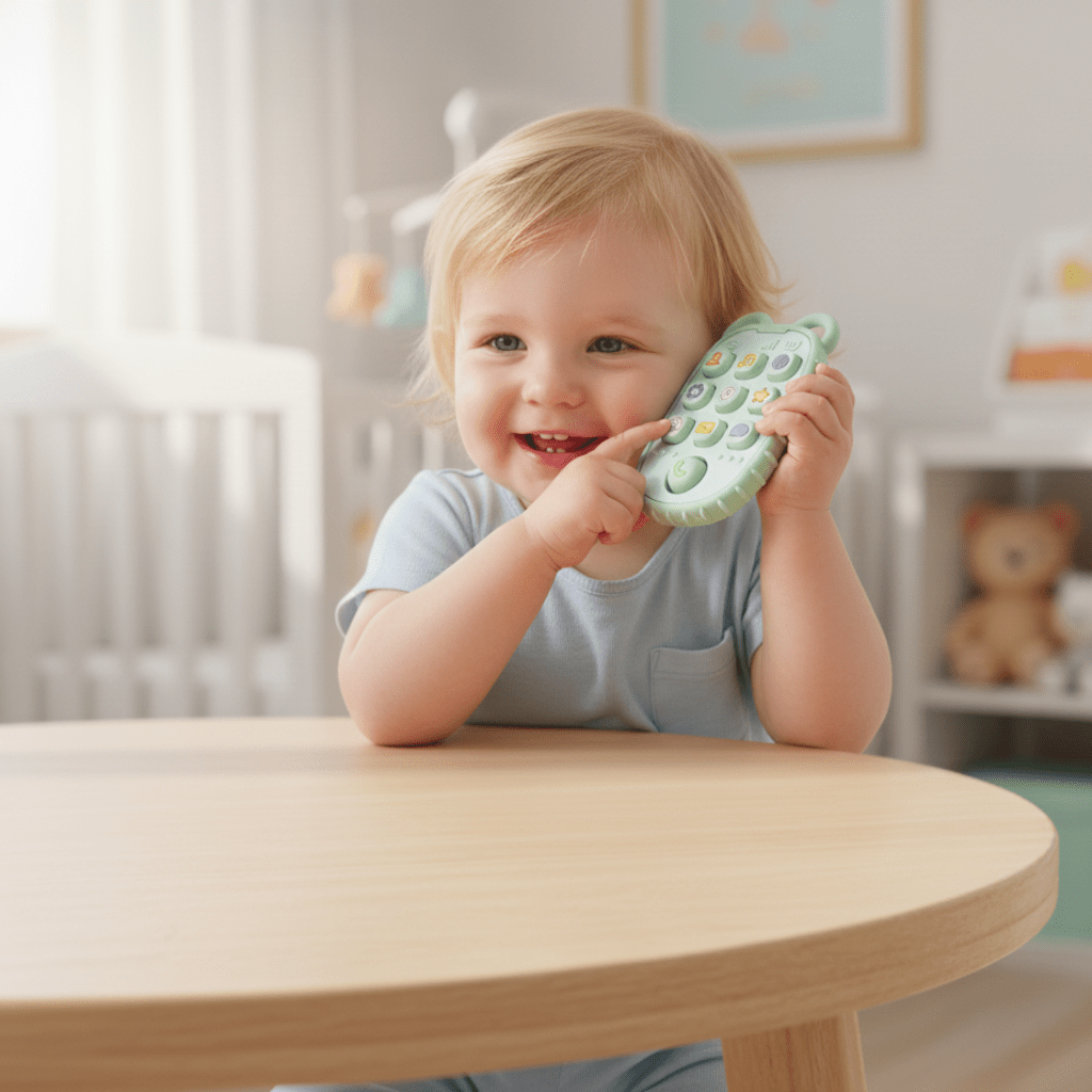 Móvil colgante NurtureNest con anillo de silicona para la dentición, para manos pequeñas, alivio suave para las encías