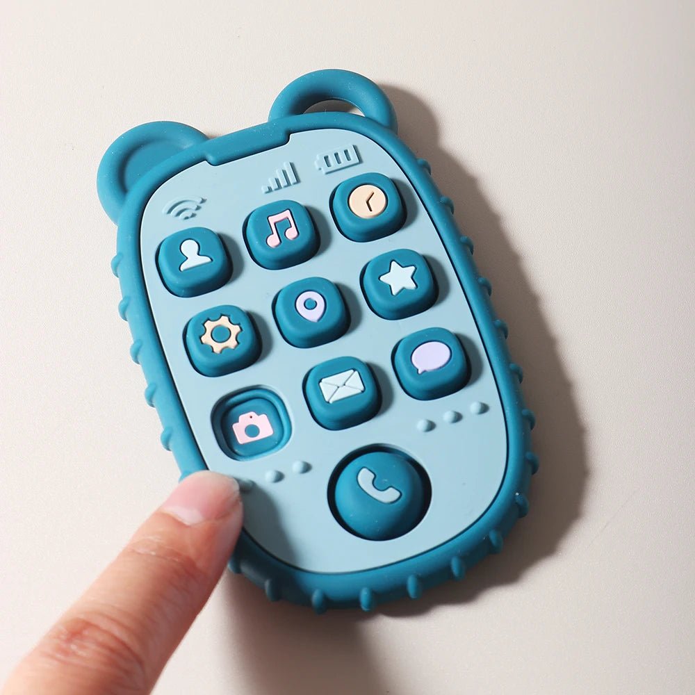 Móvil colgante NurtureNest con anillo de silicona para la dentición, para manos pequeñas, alivio suave para las encías