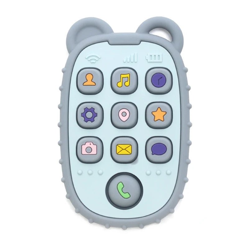Móvil colgante NurtureNest con anillo de silicona para la dentición, para manos pequeñas, alivio suave para las encías