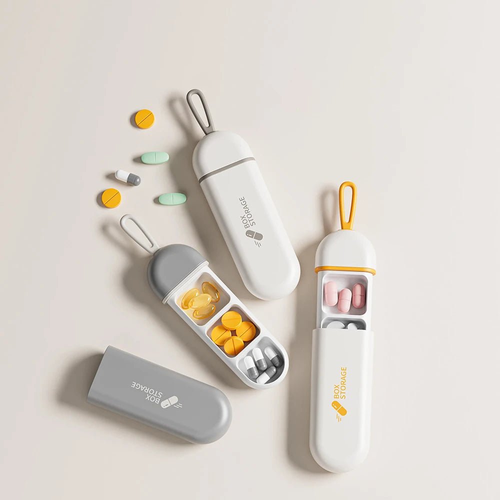حافظة حبوب محمولة PulseGuard للمسافرين، تخزين آمن ومضغوط