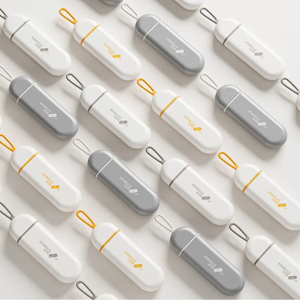 حافظة حبوب محمولة PulseGuard للمسافرين، تخزين آمن ومضغوط