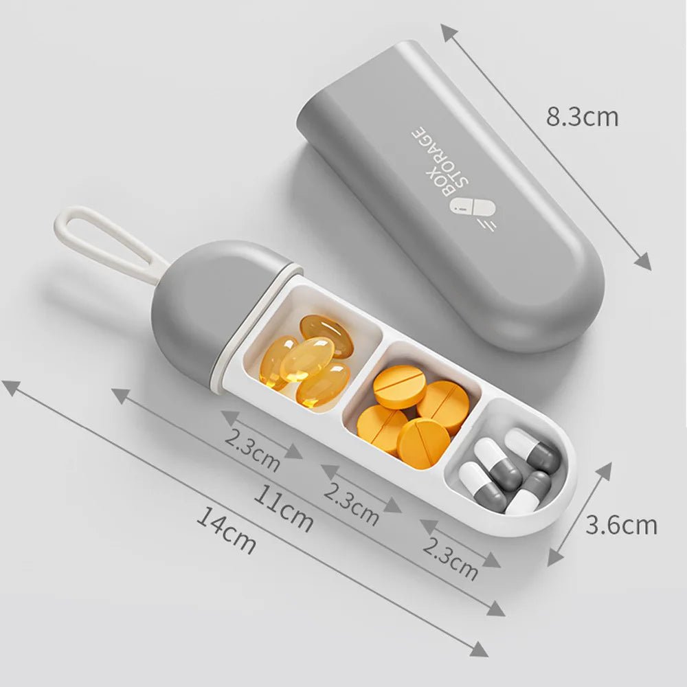 حافظة حبوب محمولة PulseGuard للمسافرين، تخزين آمن ومضغوط