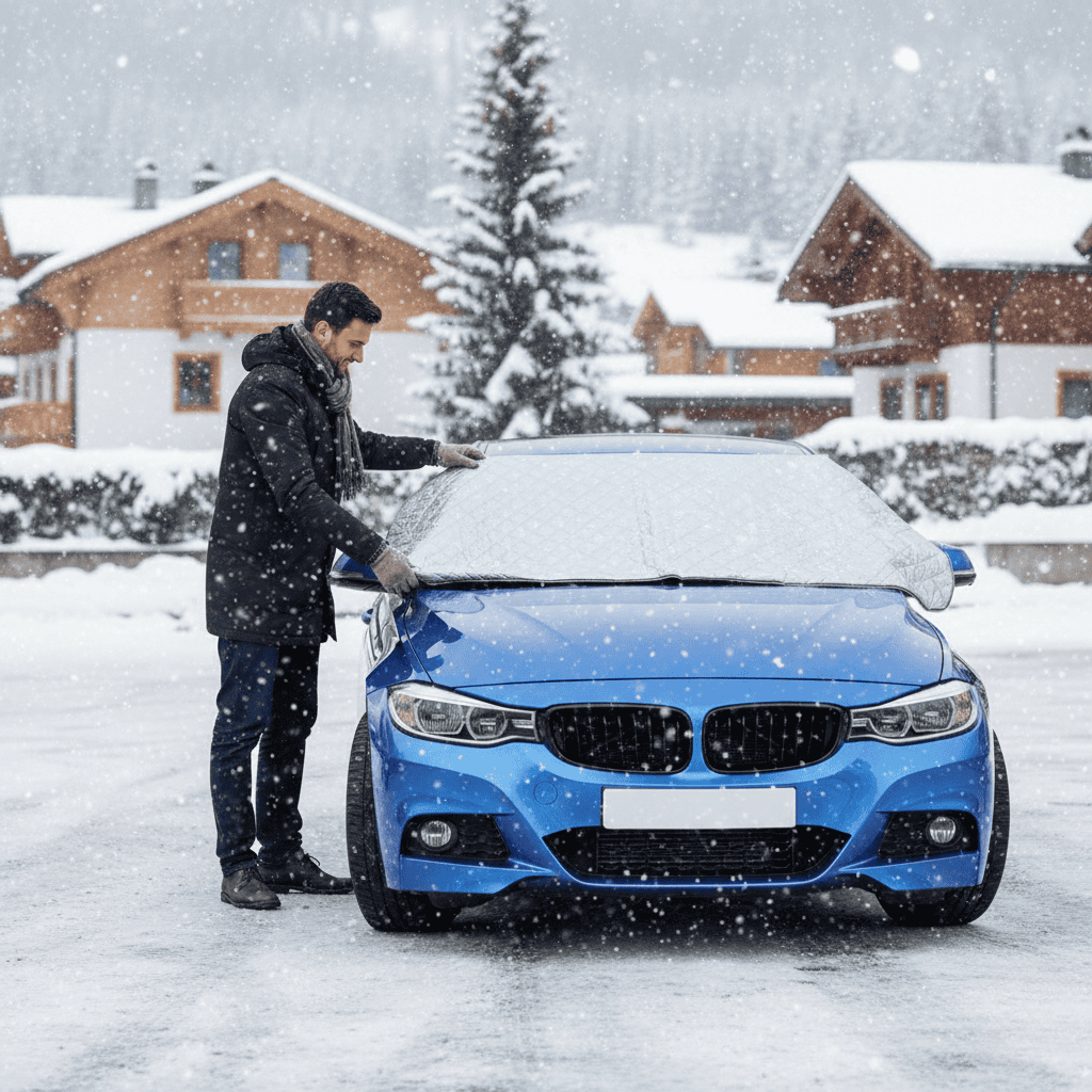 Capa Magnética Impermeável NovaGuard para Para-brisas, Todas as Estações, Proteção contra Neve e Sol para Automóveis