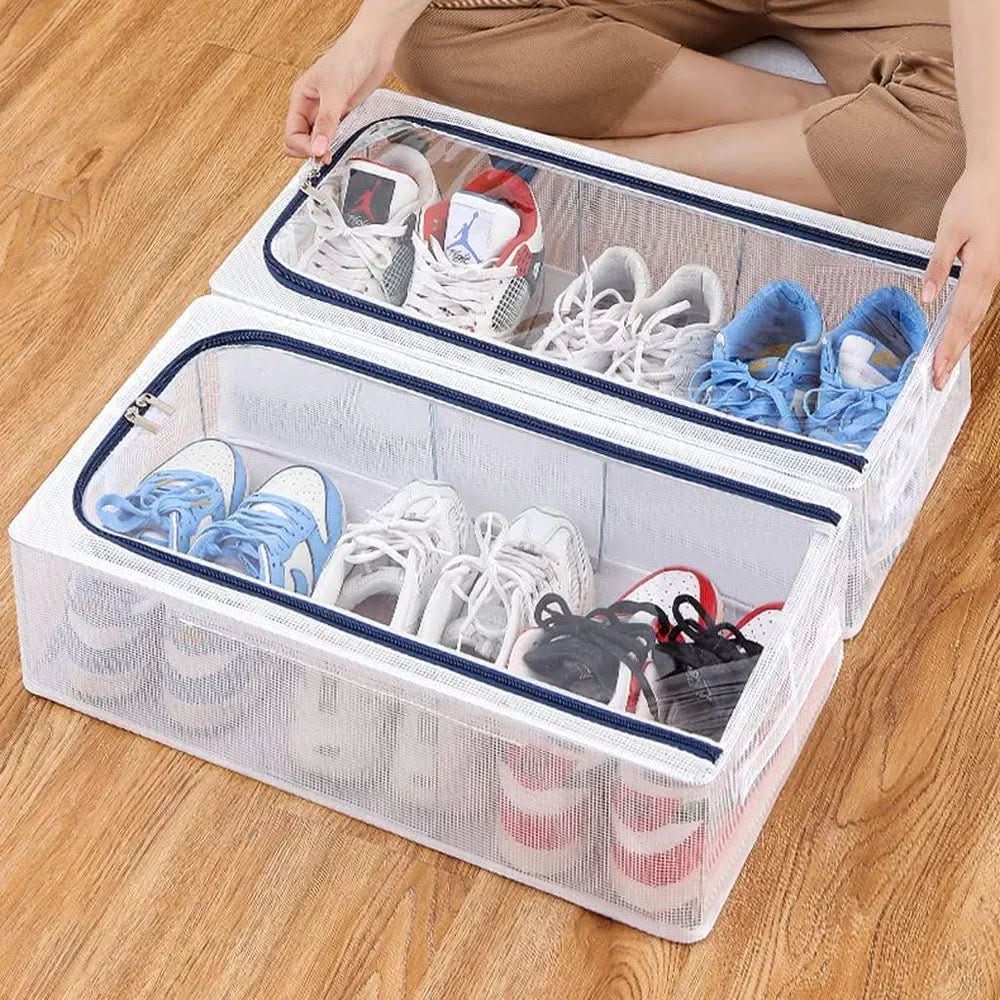 VistaBox Clear View Stackable Shoe Box With Ventilation And Waterproof Protection