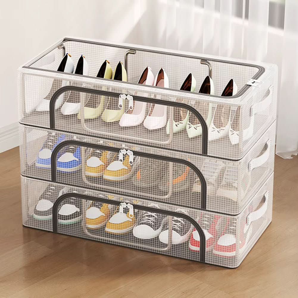 VistaBox Clear View Stackable Shoe Box With Ventilation And Waterproof Protection