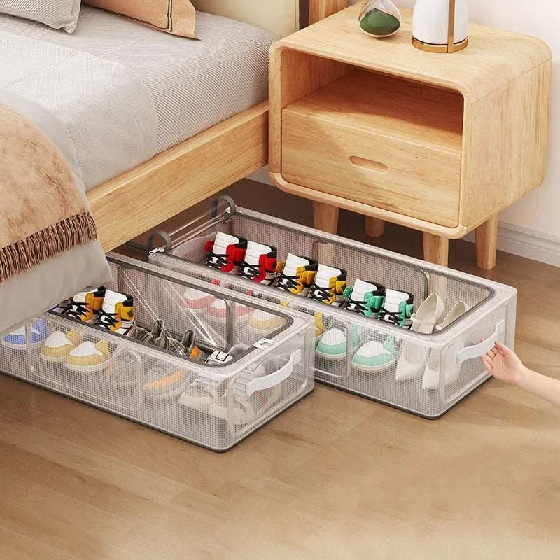 VistaBox Clear View Stackable Shoe Box With Ventilation And Waterproof Protection