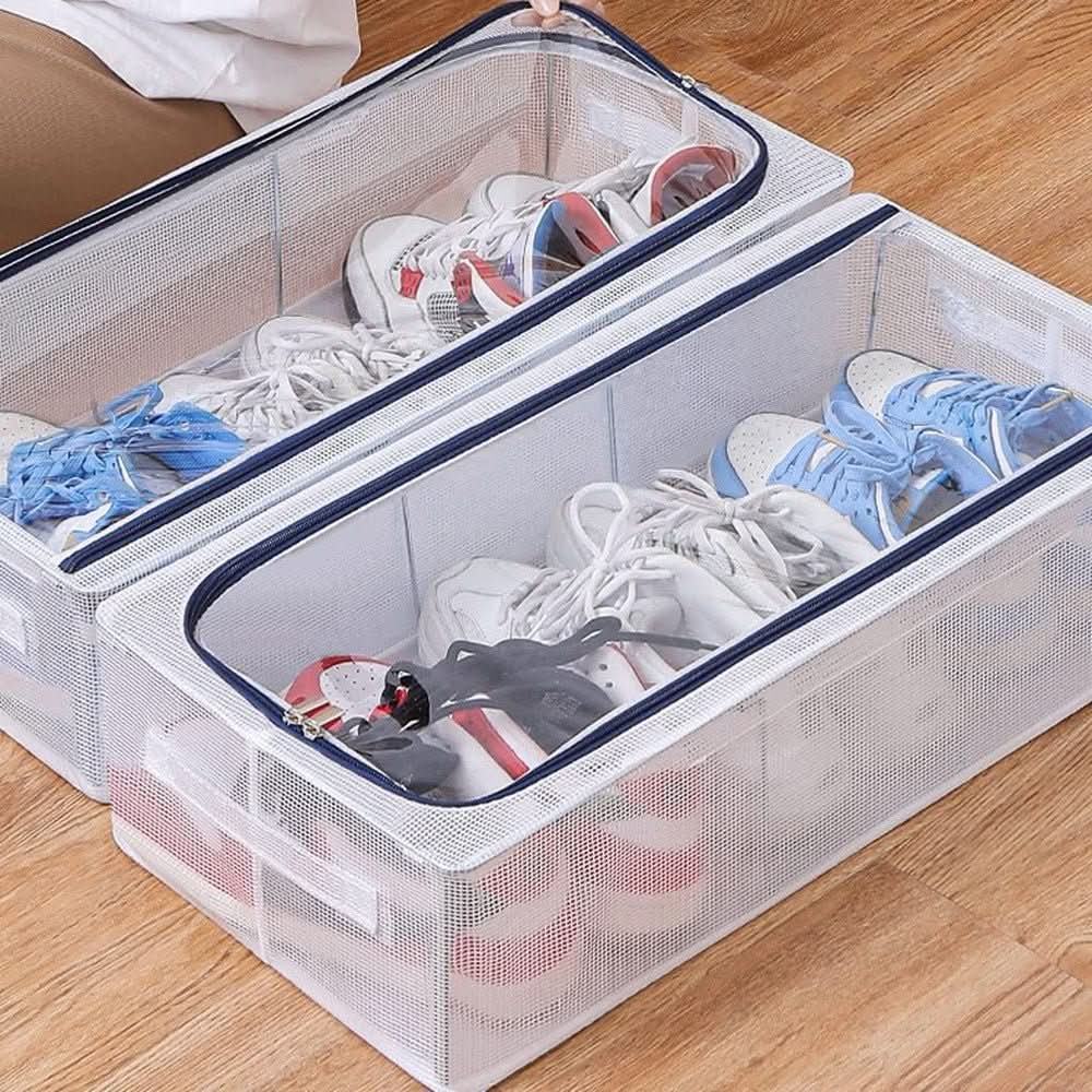 VistaBox Clear View Stackable Shoe Box With Ventilation And Waterproof Protection