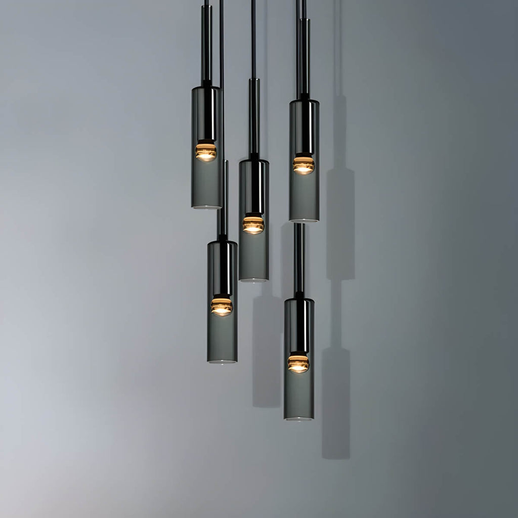 Solara Nordic Glass and Metal Pendant with Integrated LED