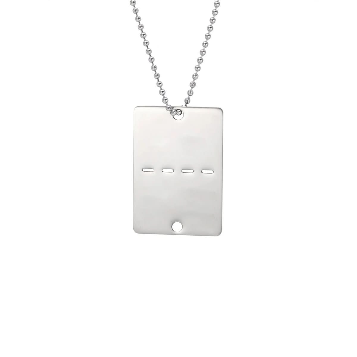 Collar de placa para perro de acero inoxidable NovaForge grabado para hombres, duradero e impermeable