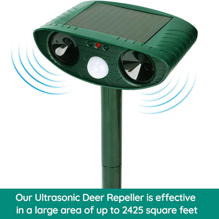 Raccoon Outdoor Ultrasonic Repeller - Solar-powered Ultrasonic Animal and Pest Control - Get rid of raccoons within 48 hours