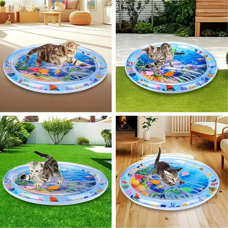 Oceanpaws Water Play Mat, Inflatable Cooling Sensory Pad For Pets