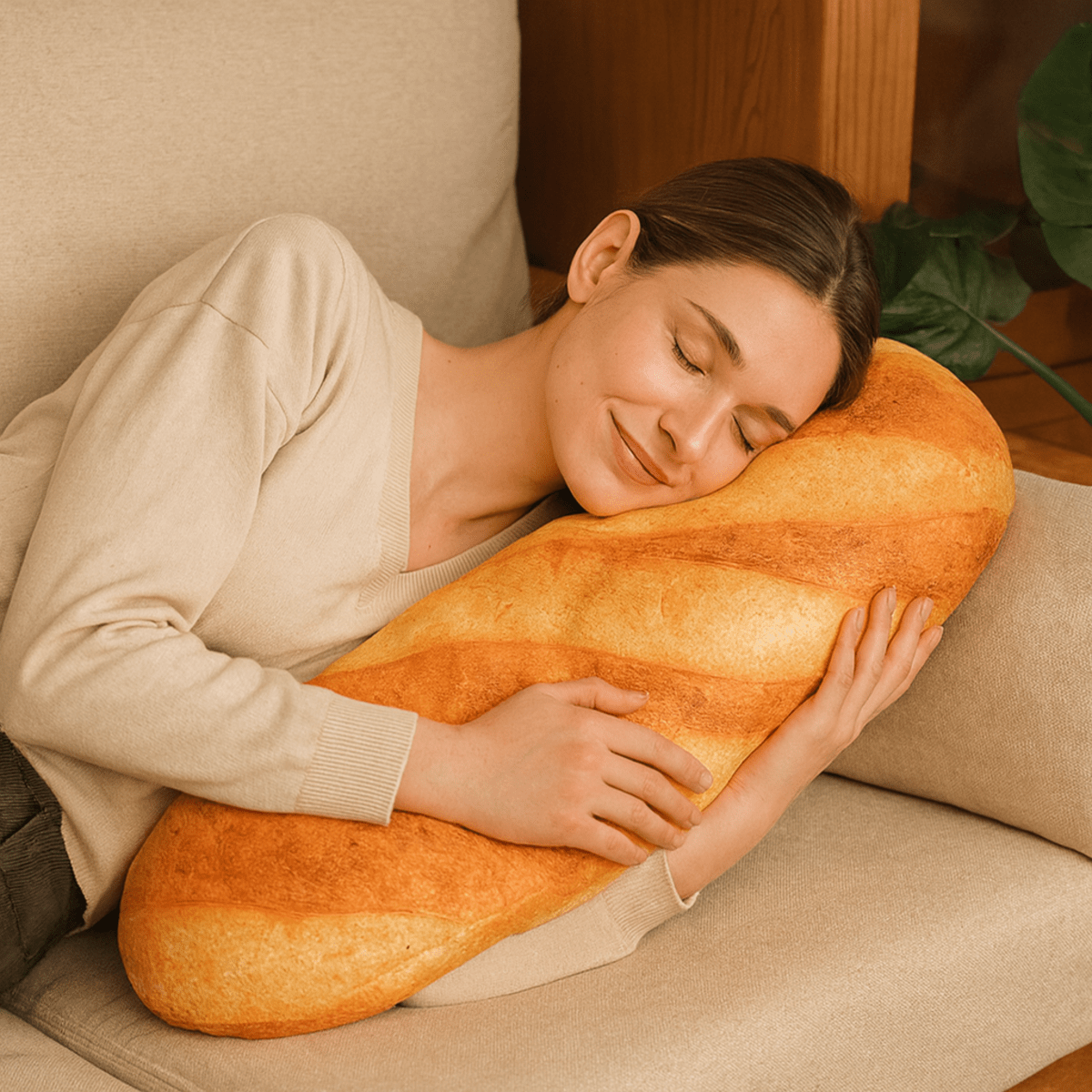 CozyNest Pehmeä Baguette-tyyny kodin sisustuksen ja mukavuuden ystäville