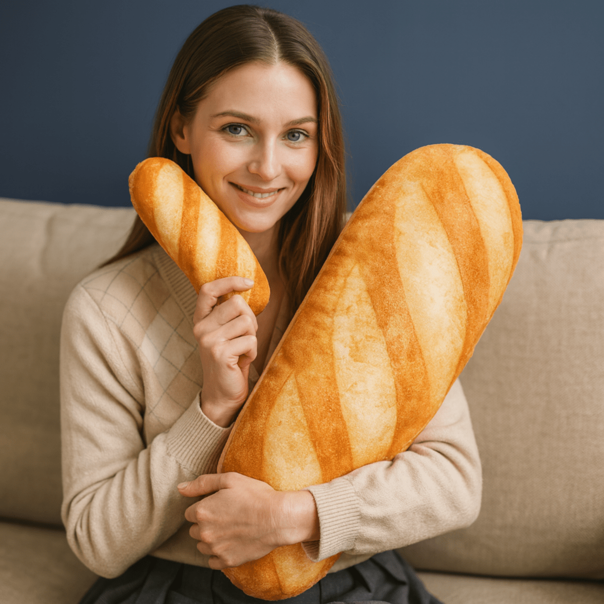 CozyNest Pehmeä Baguette-tyyny kodin sisustuksen ja mukavuuden ystäville