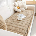 Plush Pleated Edges Sofa Cover