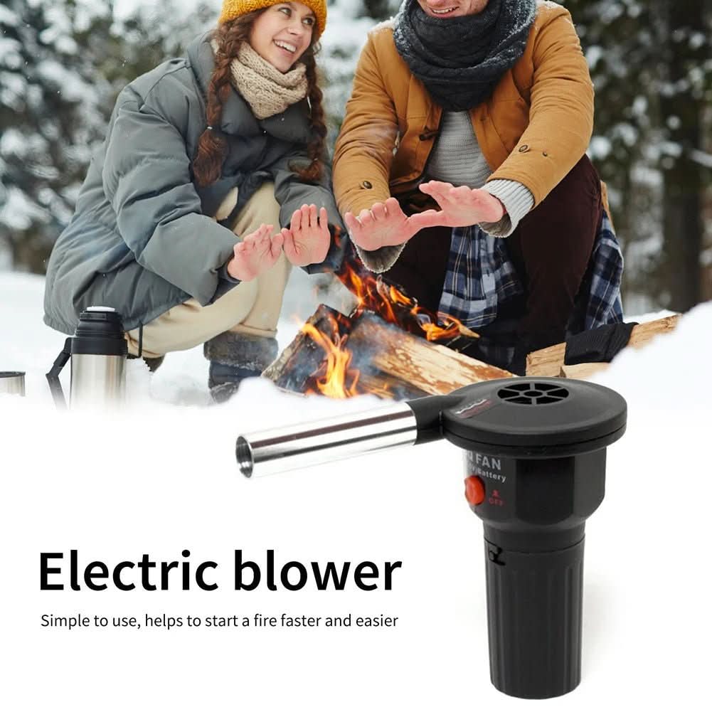 Portable Grill Blower For Quick Lighting At Outdoor Barbecues And Campers