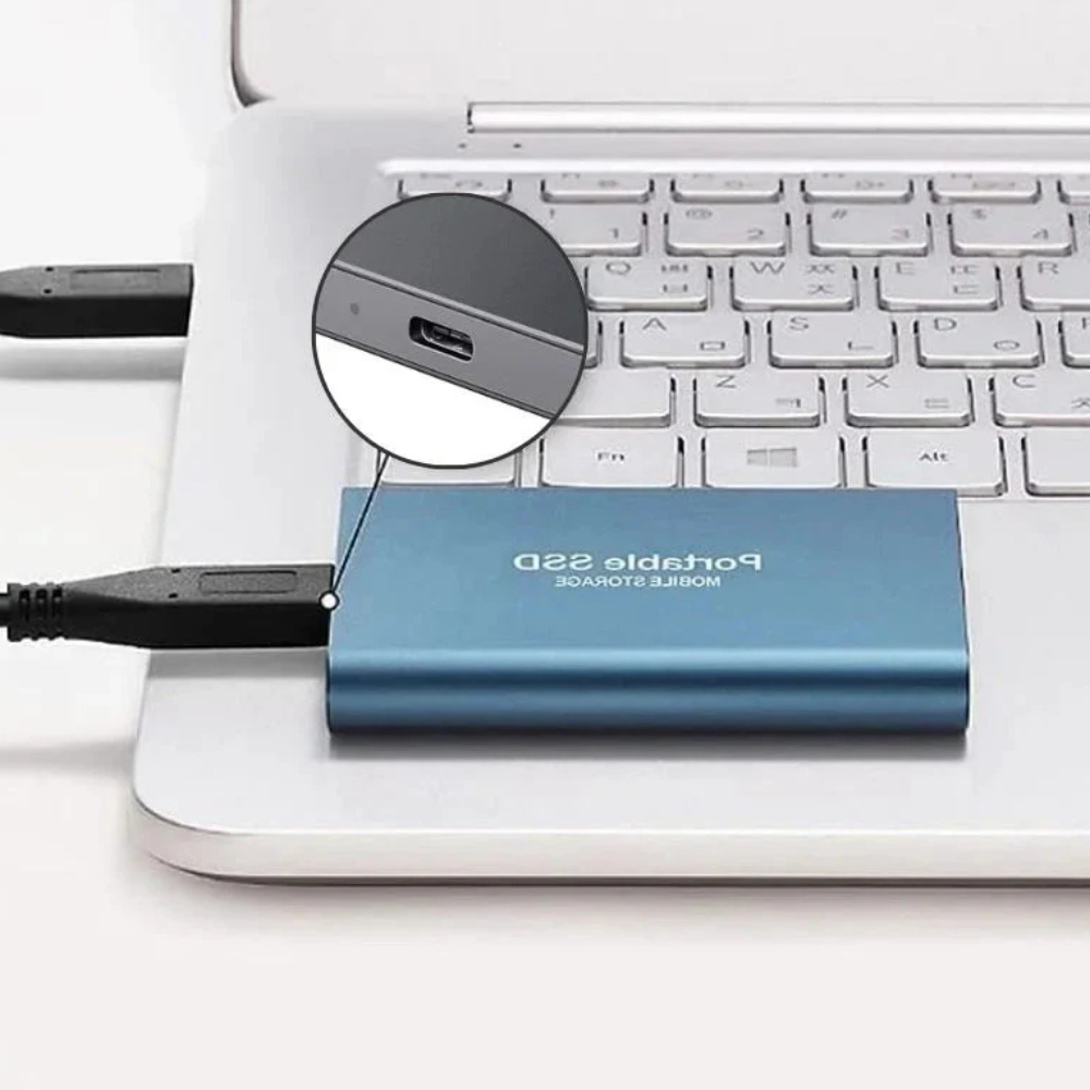Alüminyum USB-C Harici SSD, Dizüstü ve Masaüstü Bilgisayarlar için Darbeye Dayanıklı