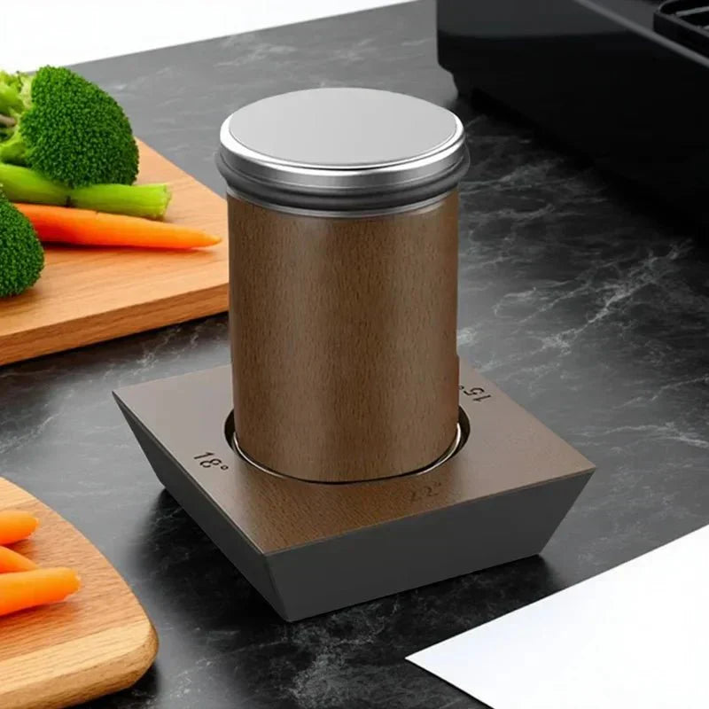 NovaEdge Quad-Angle Knife Sharpener With Magnetic Wood Base For All Blades