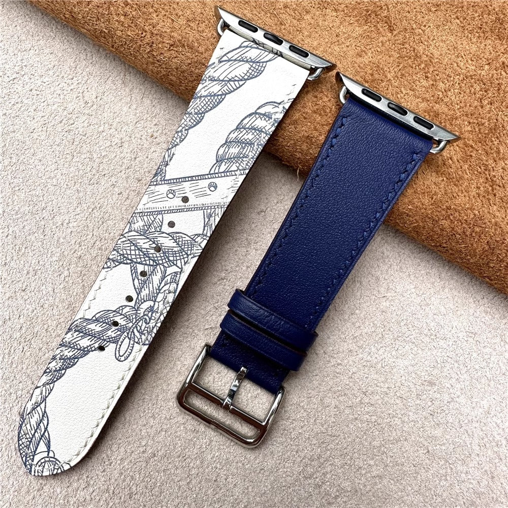 Cinturino Crescent in vera pelle cucito a mano per Apple Watch