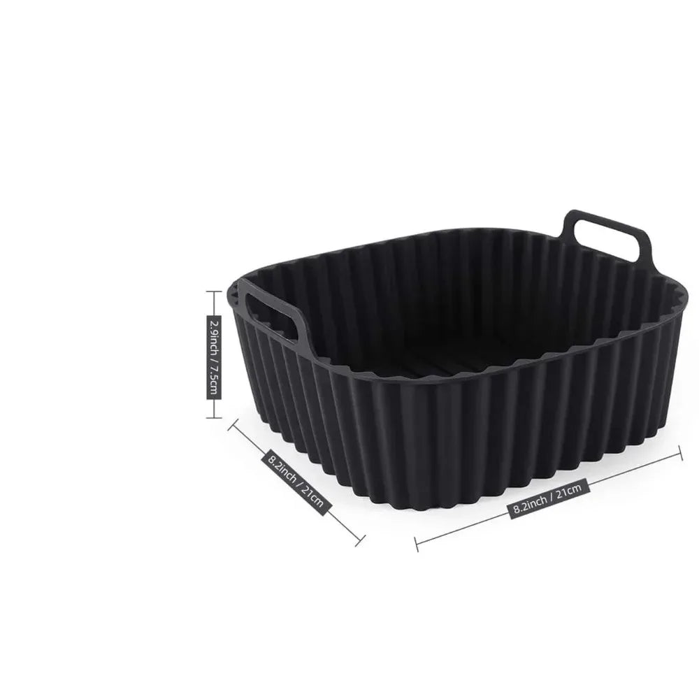 Nova Breeze firkantede silikoninnlegg for airfryer, non-stick og gjenbrukbare