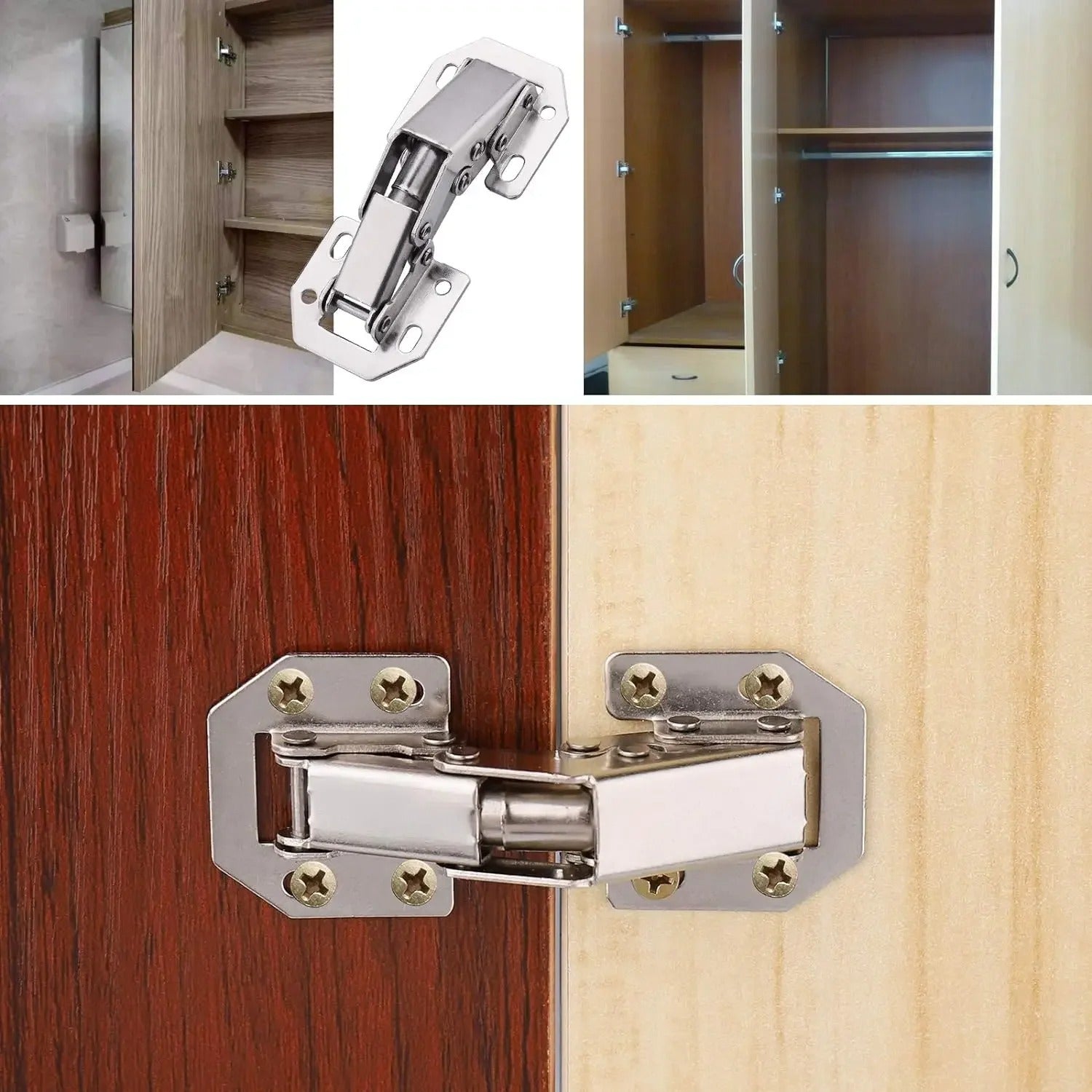 Kitchenpro Ağır Hizmet Tipi Hidrolik Menteşeler, Sessiz Kapanma, 10 Adet