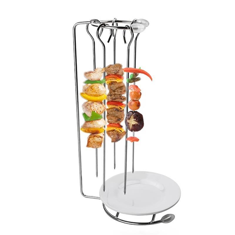Conjunto de Espetadas Grillmaster Premium em Aço Inoxidável com Suporte Ajustável