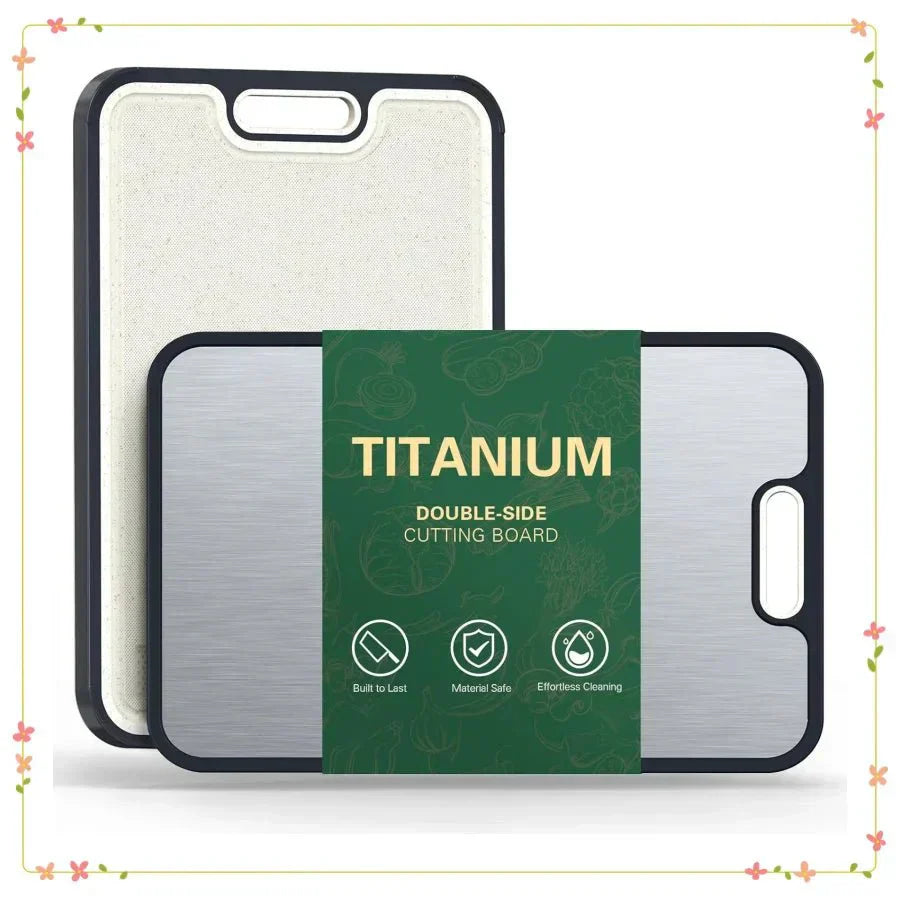 LumaSlice Titanium Cutting Board With Dual-Sided Non Slip Grip Surface