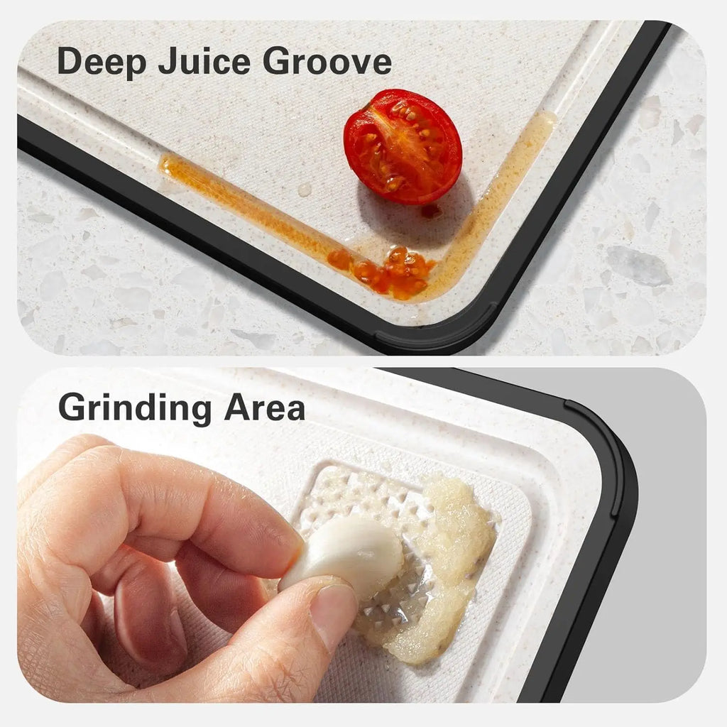LumaSlice Titanium Cutting Board With Dual-Sided Non Slip Grip Surface