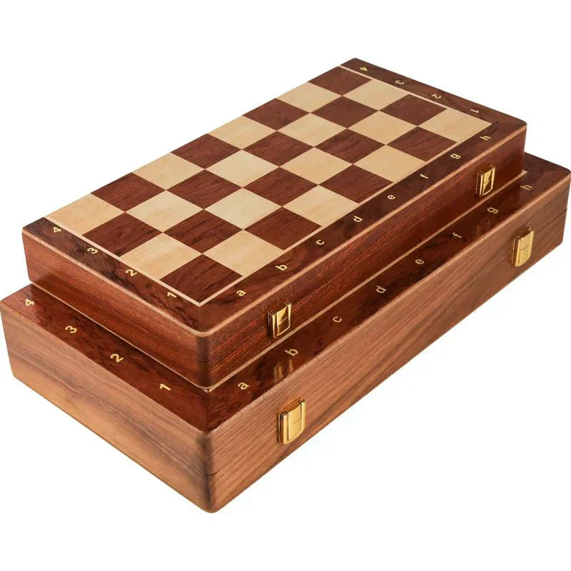 Set de ajedrez Aurora Deluxe con tablero plegable de nogal