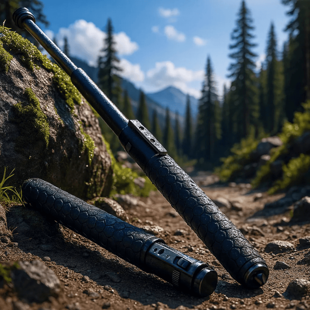 Alloy Steel Adjustable Trekking Pole With Anti-Slip Handle