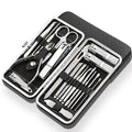 LuxeTools 19-Piece Stainless Steel Nail Care Kit For Manicures Or Pedicures