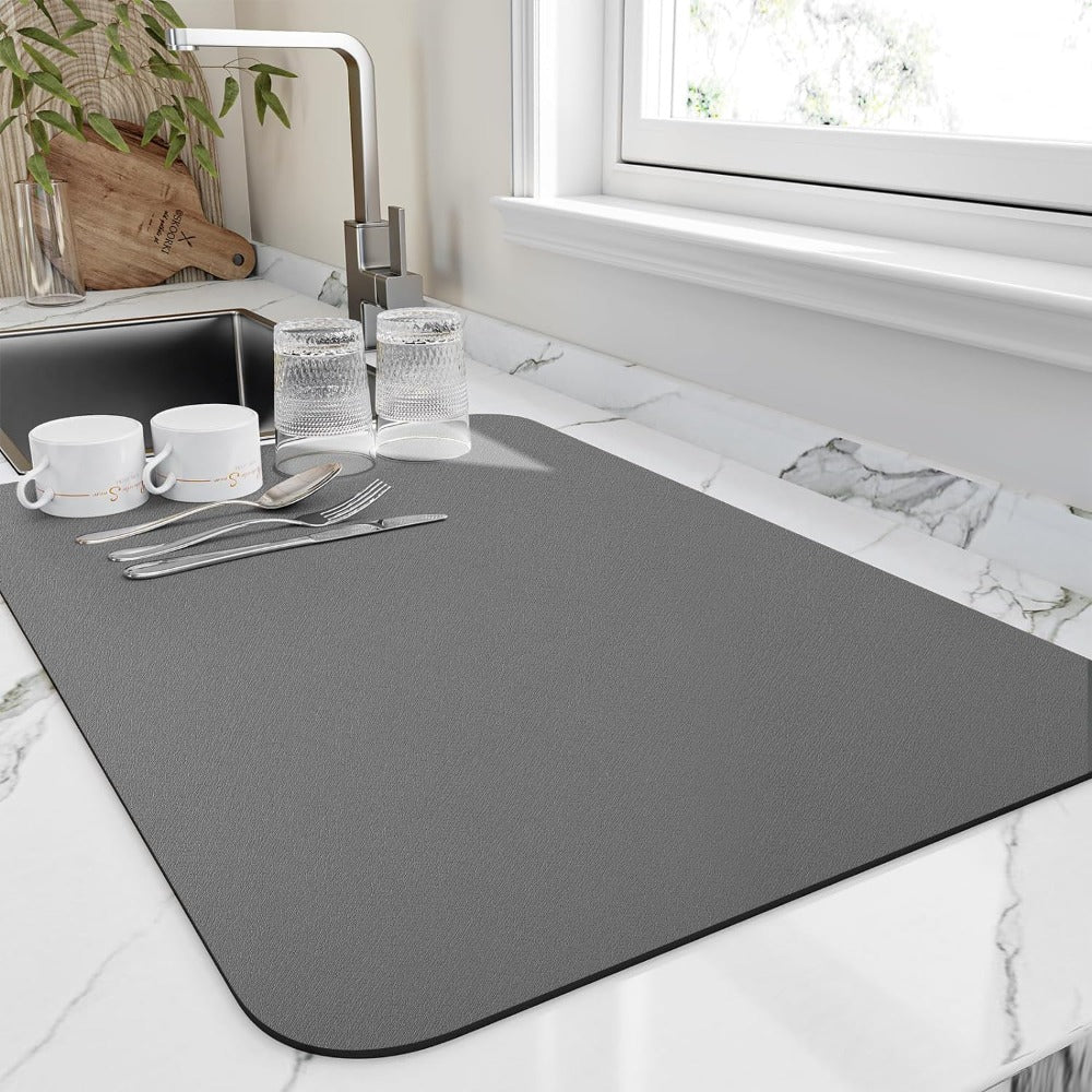 DryFlow Quick Dry Dish Mat For Fast Absorption In Kitchen