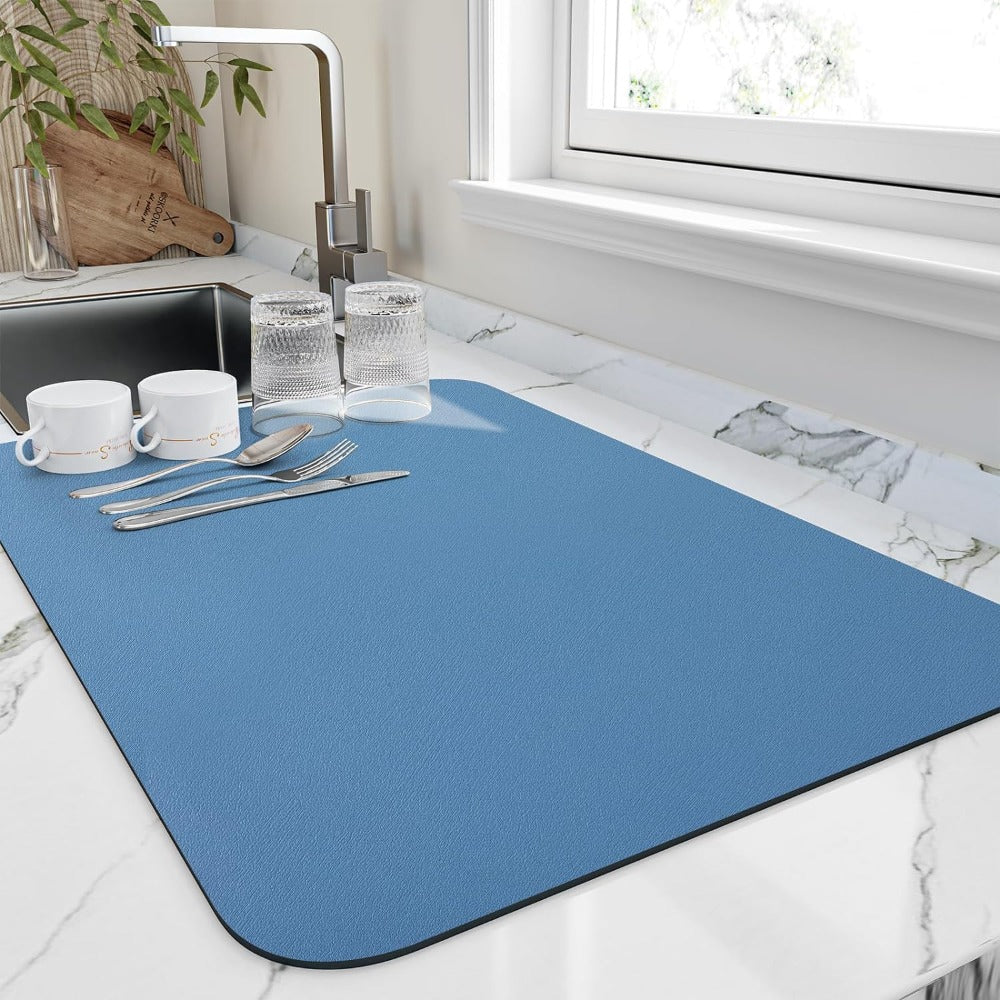 DryFlow Quick Dry Dish Mat For Fast Absorption In Kitchen