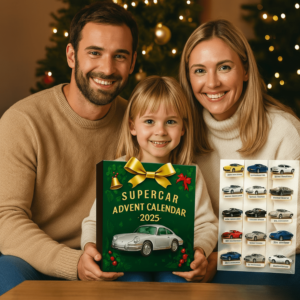 PulseDrive limitált szuperautó adventi naptár 24 precíziós miniatűrrel rajongóknak