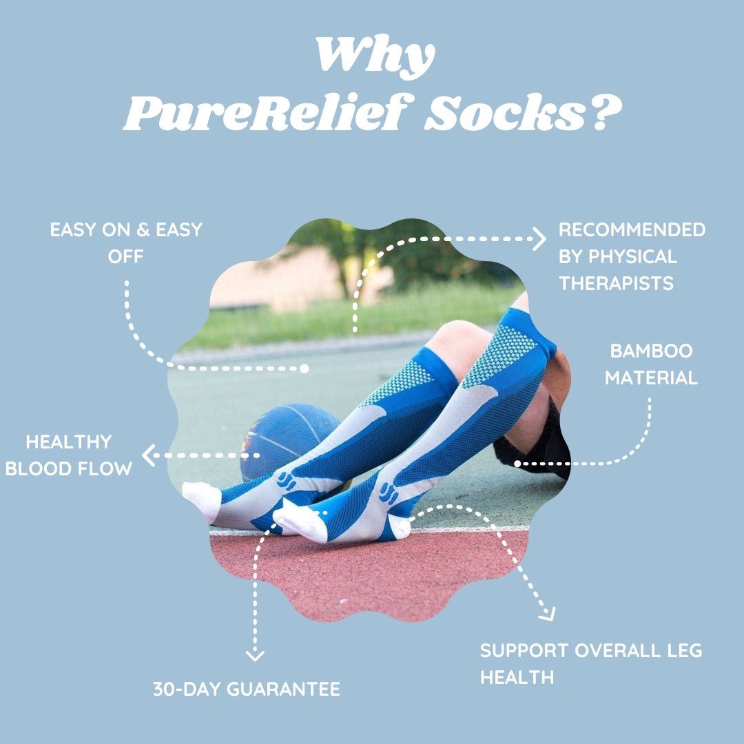 VivaFlow Pain Relief Graduated Compression Stockings for Tired Legs