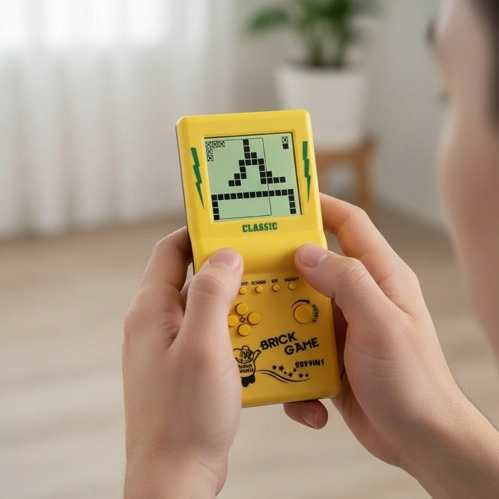 PixelNova Retro Tetris portabil cu ecran de 3,5 inch pentru toate vârstele, ore întregi de distracție