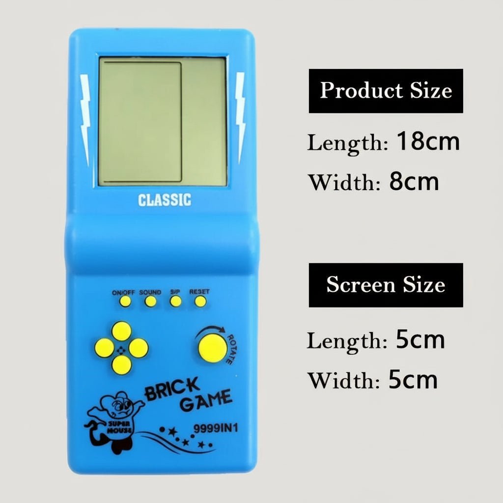 PixelNova Retro Tetris portabil cu ecran de 3,5 inch pentru toate vârstele, ore întregi de distracție