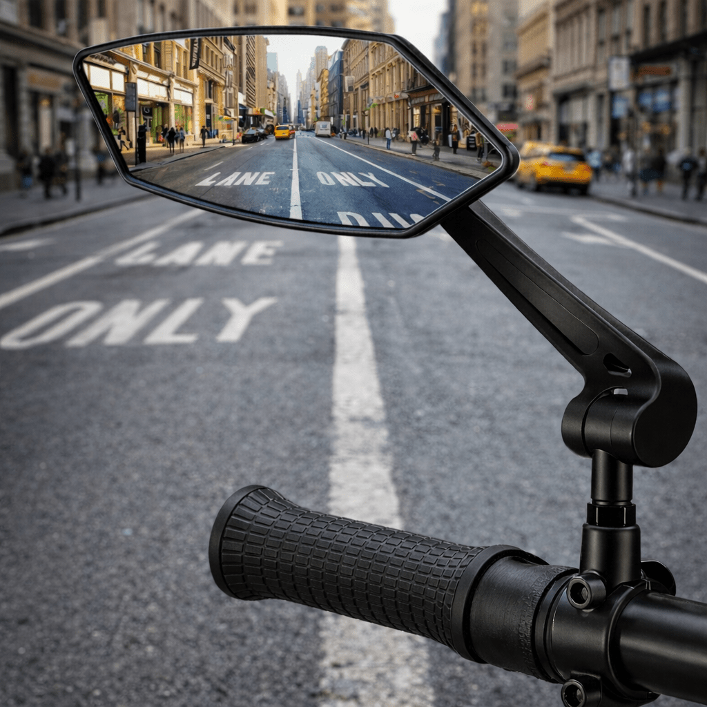 Specchietto Retrovisore Regolabile VistaGlide per Bicicletta con Ampio Angolo di Visione per Ciclisti