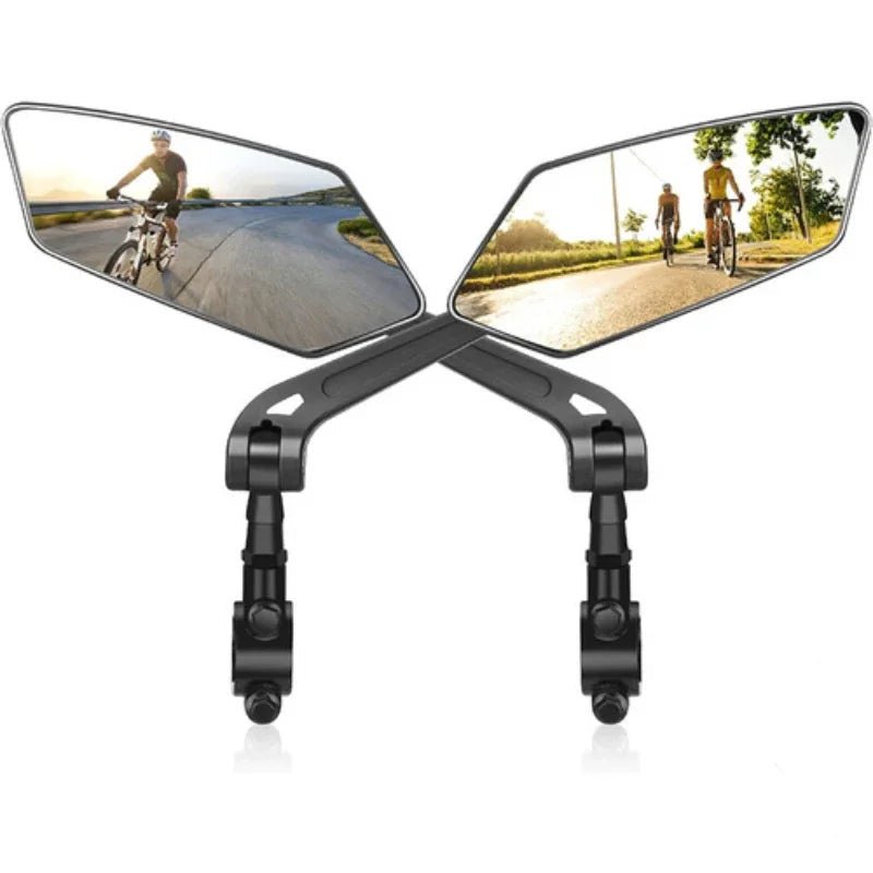 Specchietto Retrovisore Regolabile VistaGlide per Bicicletta con Ampio Angolo di Visione per Ciclisti