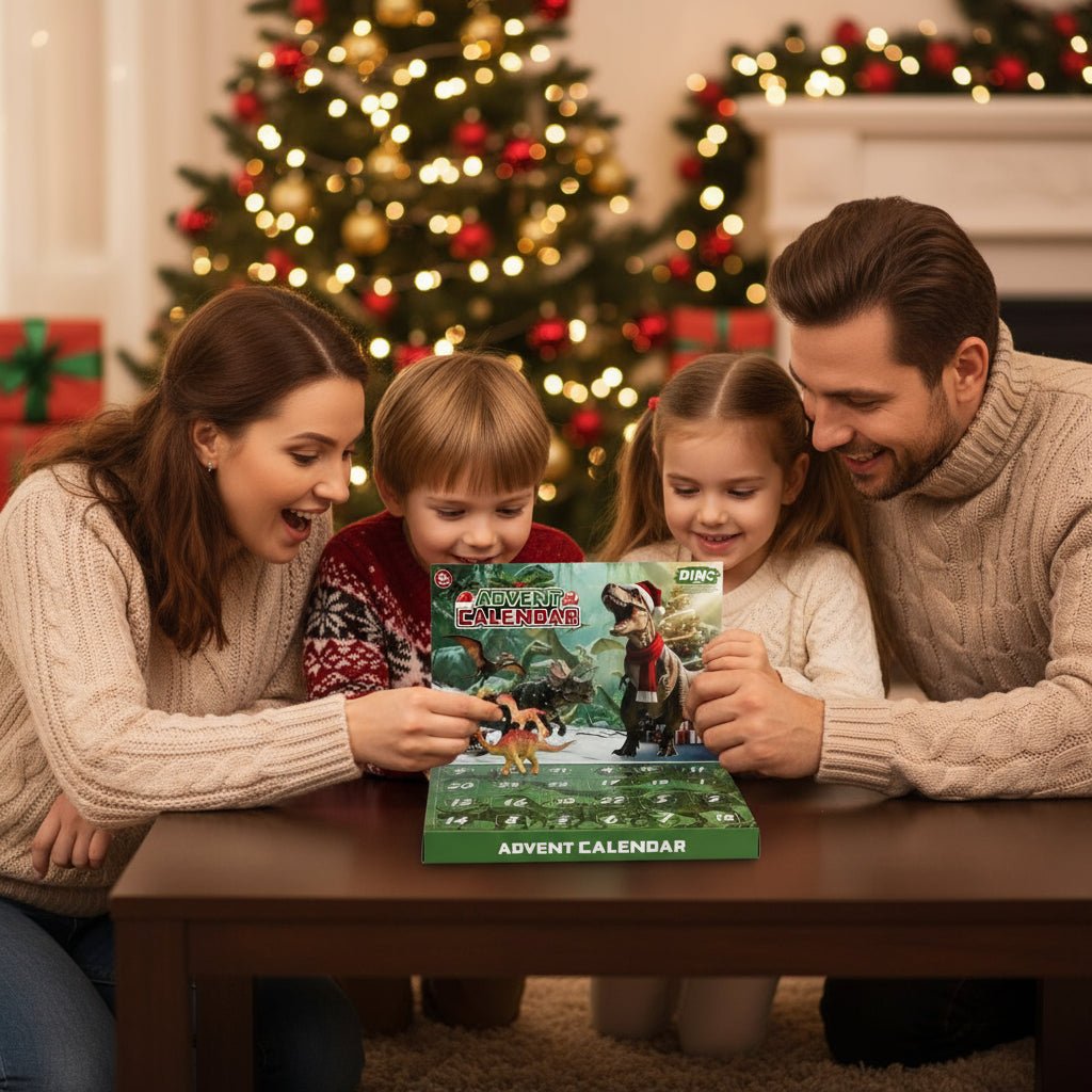 Calendario de Cuenta Regresiva de Navidad Jurassic Journey 2025 con 24 Juguetes de Dinosaurios para Niños