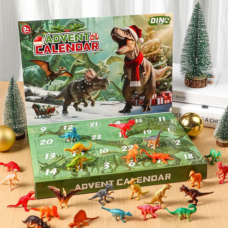 Calendario de Cuenta Regresiva de Navidad Jurassic Journey 2025 con 24 Juguetes de Dinosaurios para Niños