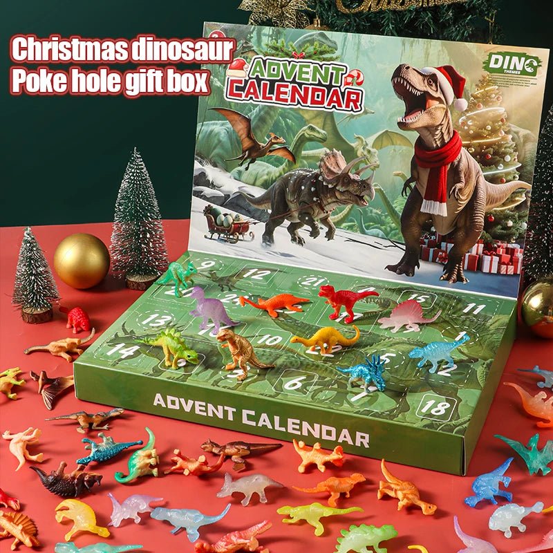 Calendario de Cuenta Regresiva de Navidad Jurassic Journey 2025 con 24 Juguetes de Dinosaurios para Niños